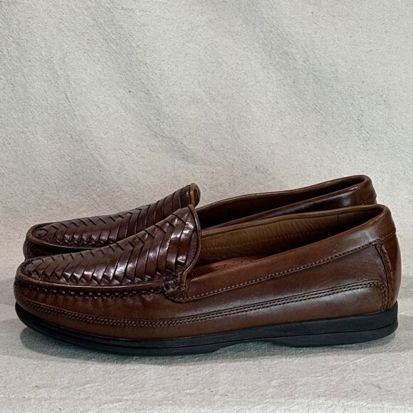 Dockers Leather Weaved Loafers Mens Size 9.5D - Picture 4 of 16